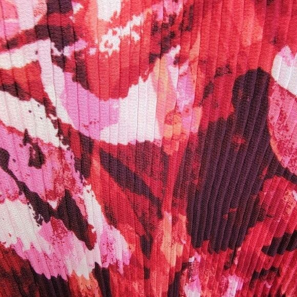 Catherines broomstick red floral beaded blouse top 1xwp (18/20wp) - Picture 5 of 6